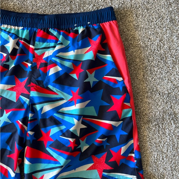 Chubbies swim trunks mens large red blue patriotic star drawstring beach - Picture 2 of 11